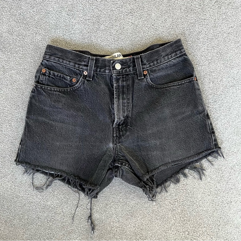 Vintage 505 Regular Fit Levi’s Denim Shorts Black
